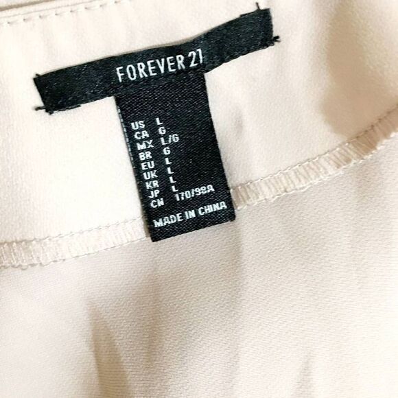 Forever 21 Beige Blush Crop Top Size L - Picture 6 of 7
